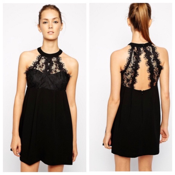BCBGeneration Dresses & Skirts - BCBG Generation Black Lace Babydoll Dress